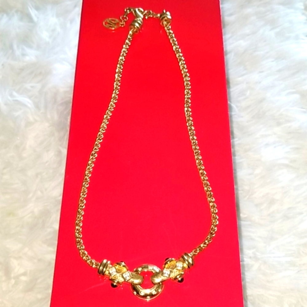 18" Gold Toned Statement Necklace